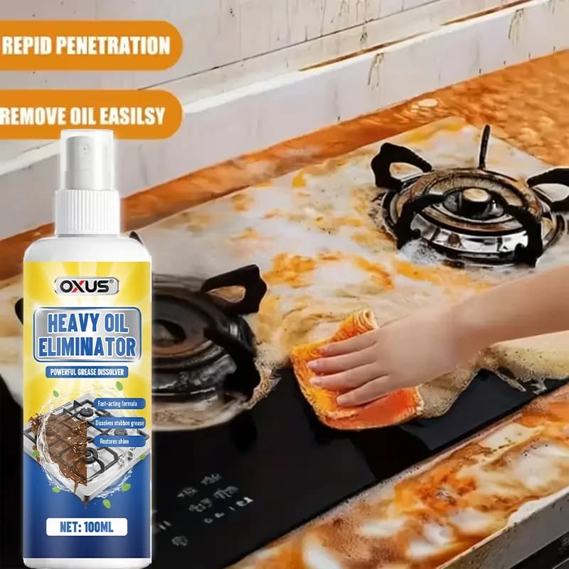 Spray éliminateur d'huile lourde 100 ml - Élimination profonde des taches, nettoyant industriel, parfait pour l'élimination des taches de graisse et d'huile