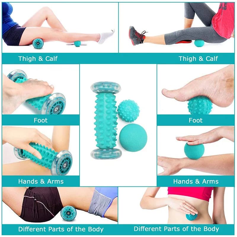 Kit de boules de Massage pour masseur de pieds, Yoga, Sport, Fitness, pour main, jambe, dos, thérapie des douleurs, récupération des points de déclenchement des tissus profonds