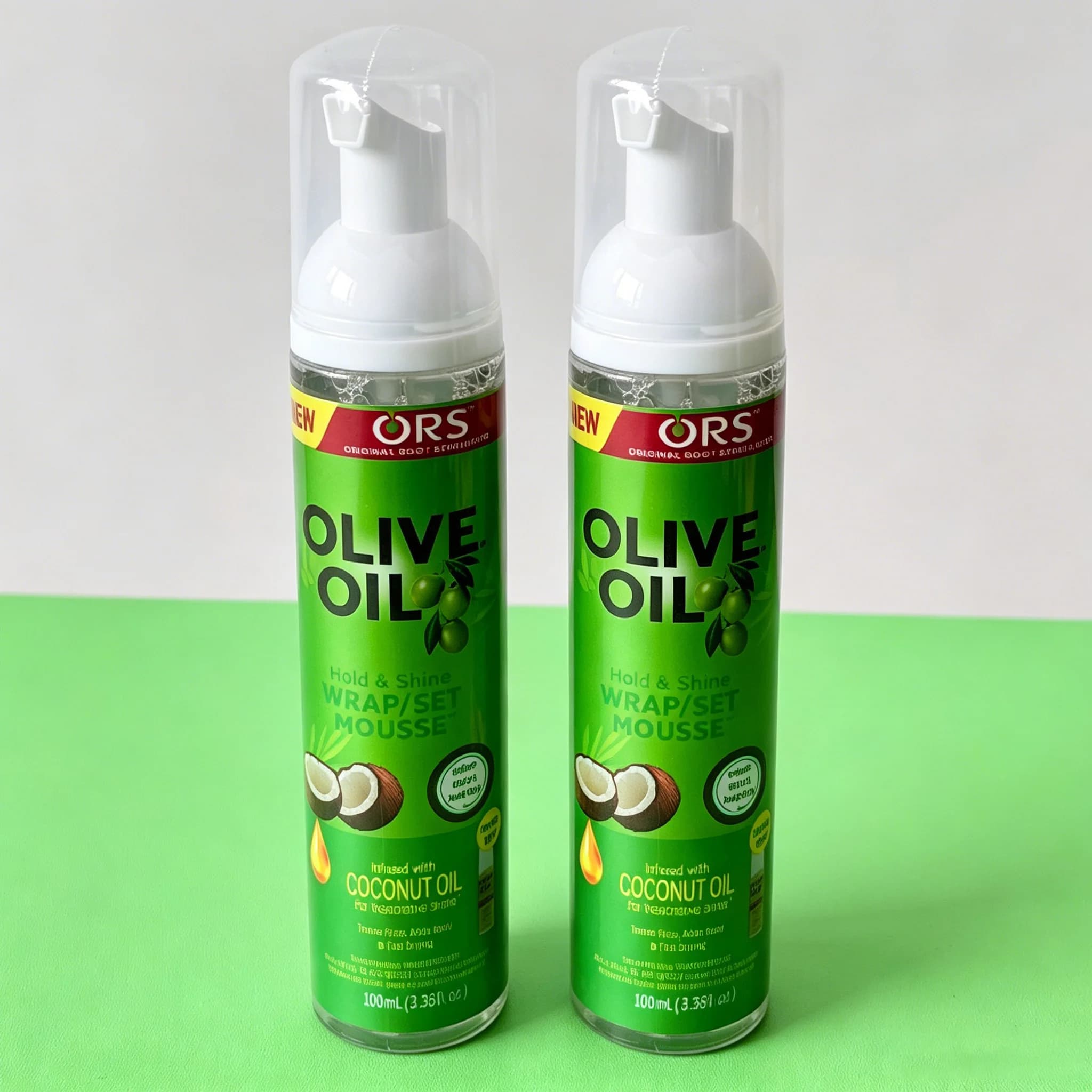 Mousse coiffante pour cheveux bouclés 100 ml, tenue forte, à l'huile d'olive, anti-frisottis, mousse coiffante pour perruques pour femmes