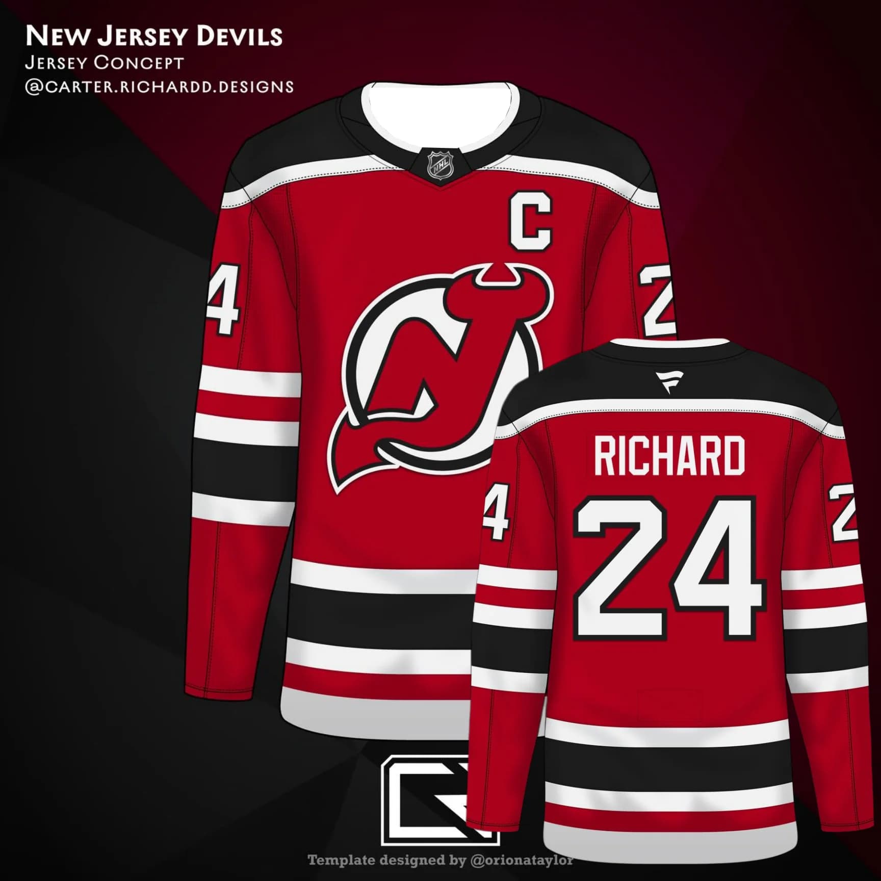 Maillot de hockey conceptuel des Devils du New Jersey