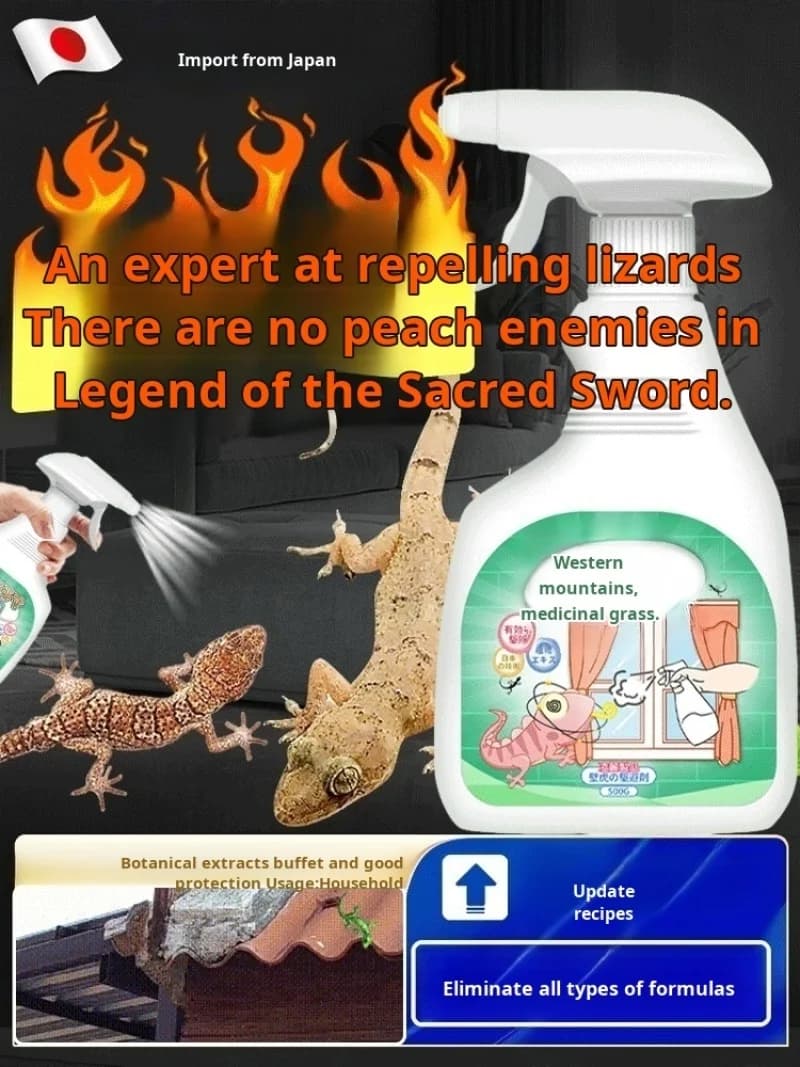 Spray répulsif Gecko fort, Spray répulsif domestique fort, produits Anti-Gecko efficaces à long terme, puissant G pour l'intérieur