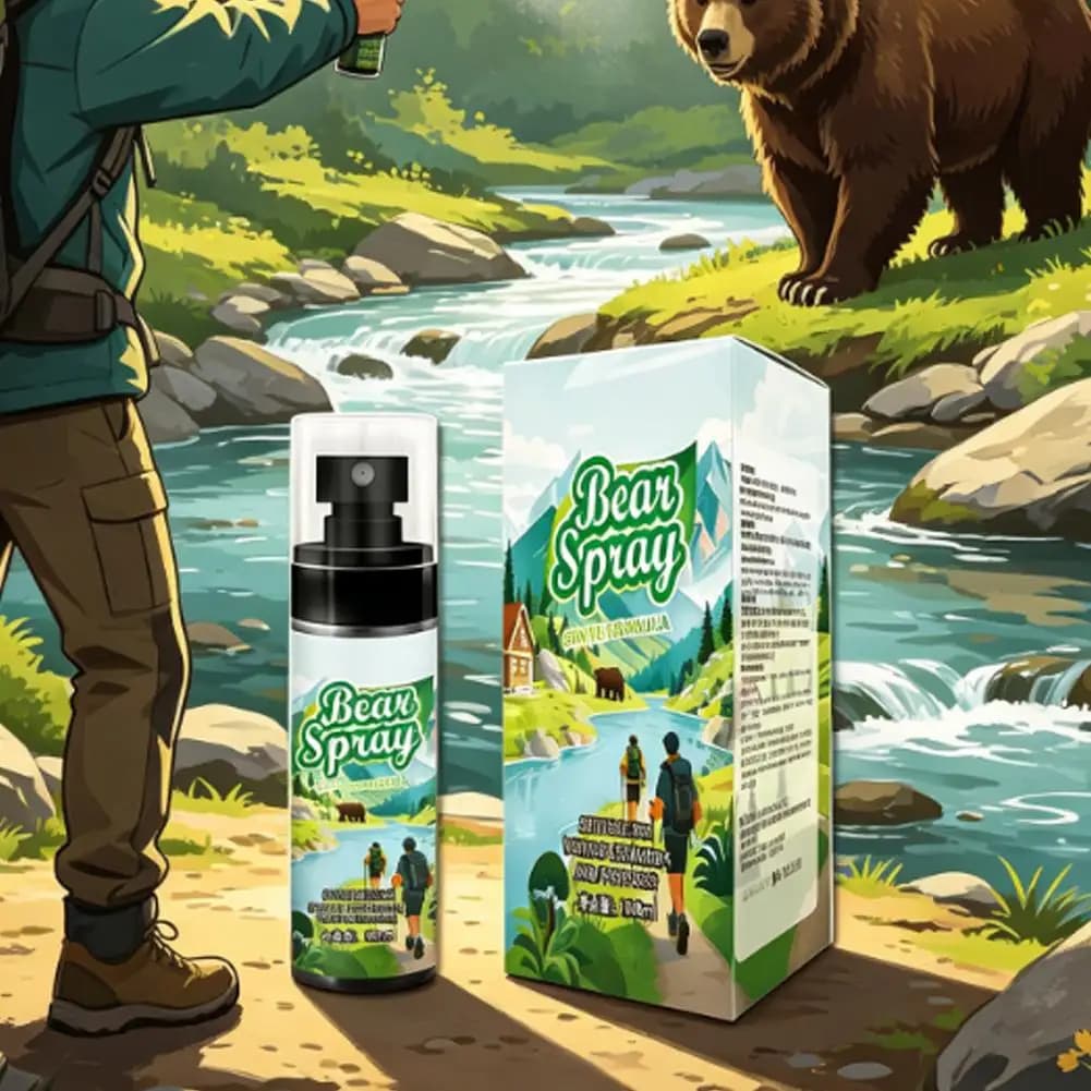 Spray Répulsif Portable Anti-Ours pour Extérieur, Dissuasion Animale, Protection Camping Randonnée, Huile Essentielle de Poivre, Répulsif pour Chiens, Outil de Sécurité