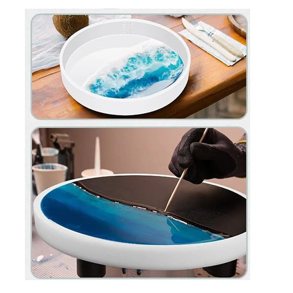 Moule de table de rivière circulaire en accent d'abeille