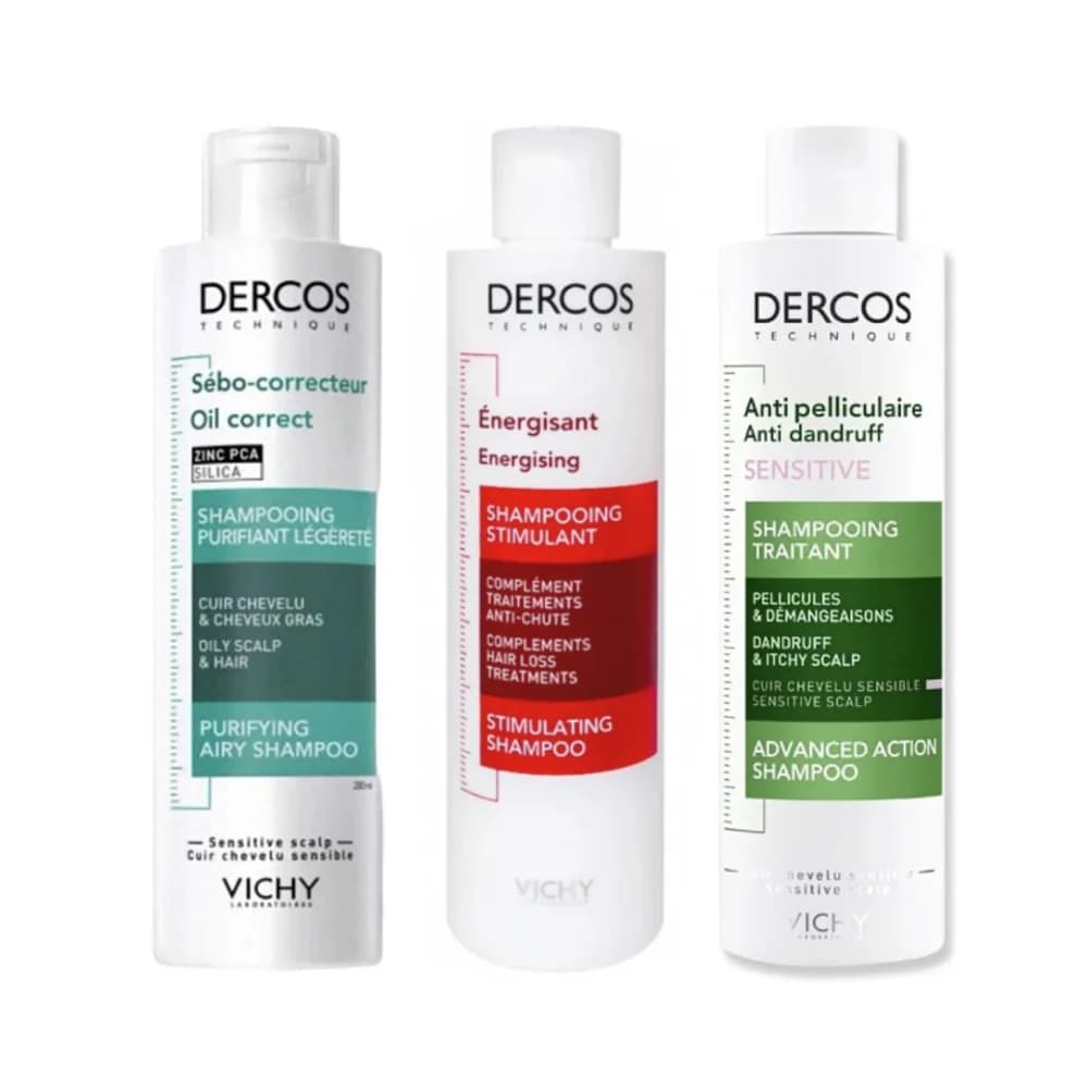 DERCOS – shampoing purifiant Anti-démangeaison, formule Anti-pelliculaire, contrôle de l'huile, rafraîchissant, nourrissant, moelleux, pour le cuir chevelu endommagé, soins capillaires