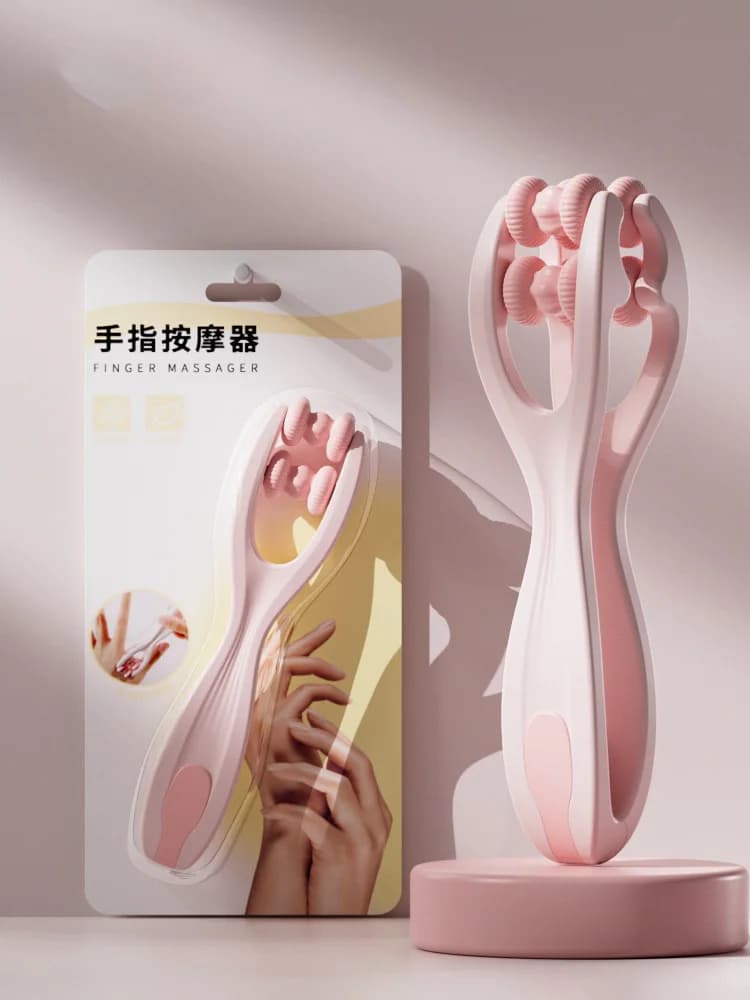 Masseur de doigts à double rouleau portable, facile à utiliser, soulage la fatigue des doigts, favorise la circulation sanguine, entraîneur de doigts à double rouleau