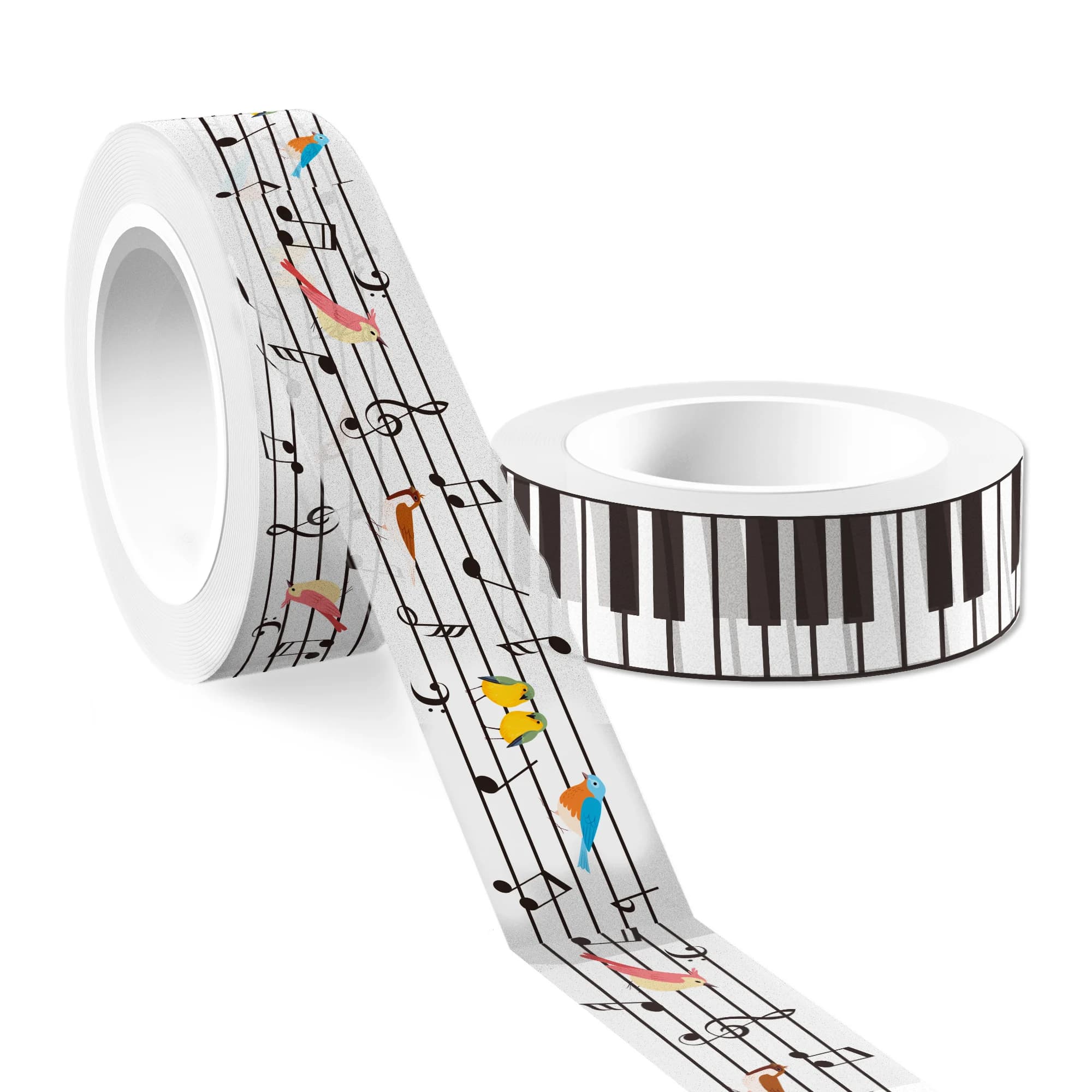12 rouleaux de ruban Washi musical, ensemble de notes musicales, touches de guitare, Piano, rubans de masquage décoratifs F3024