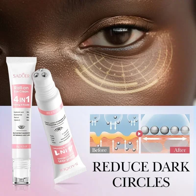 SADOER 4in1 crème hydratante à rouler pour les yeux Anti cernes sacs pour les yeux raffermissant hydratant sérum pour les yeux soins de la peau pour les yeux de beauté