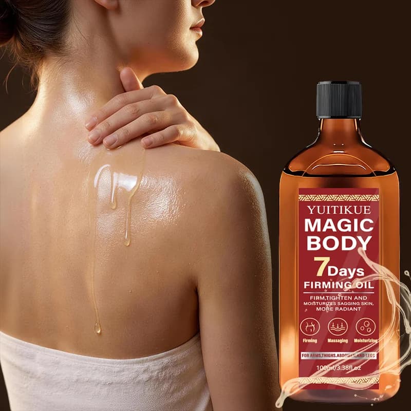Huile raffermissante pour le corps Yuitikue Magic Body 7 jours, 100 ml, huile de massage corporelle naturelle pour les bras, l'abdomen et les jambes, hydratante et raffermissante pour la peau