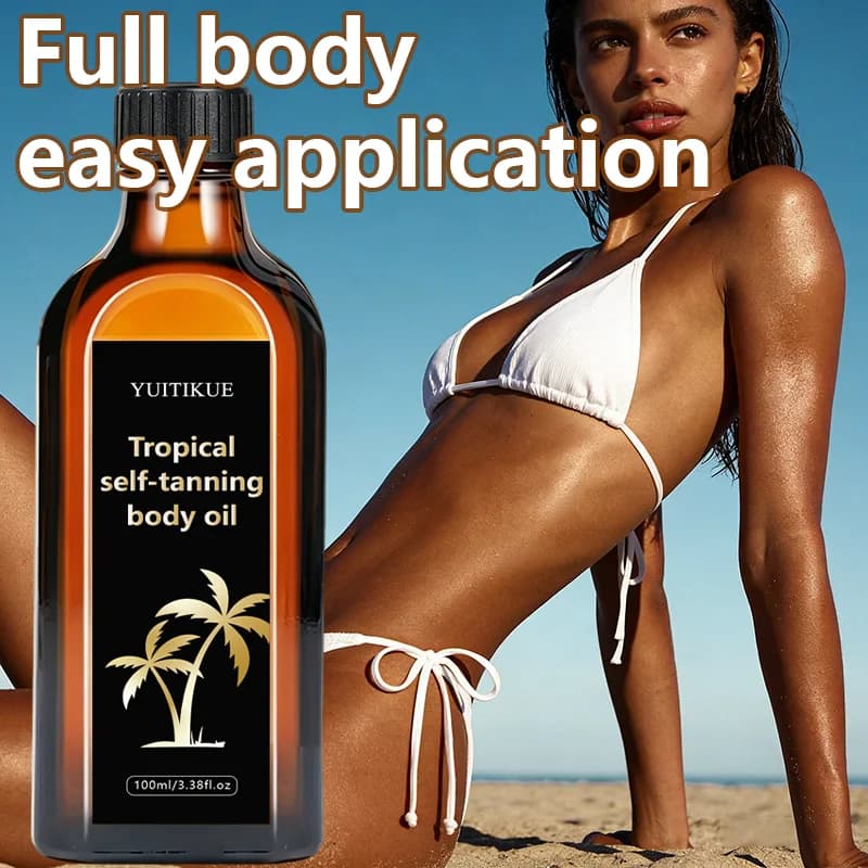 Huile Corporelle Auto-Bronzante Tropicale 100ml – Sans Soleil