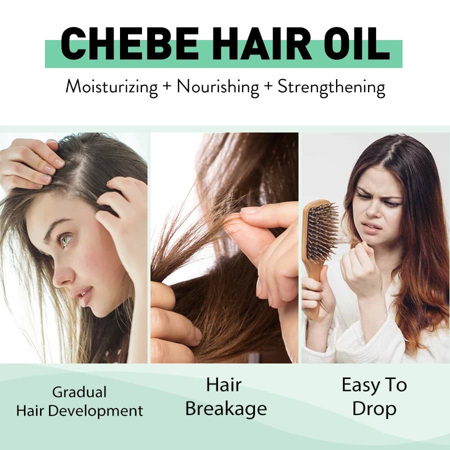 GOIPLE – huile essentielle de Chebe et de romarin, produit capillaire hydratant et nourrissant, favorise l'huile capillaire saine, après-shampooing lisse et brillant