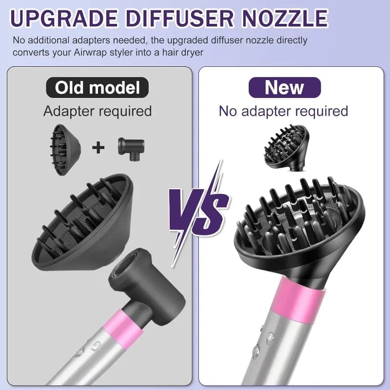 Diffuseur pour ondulations et boucles pour Dyson Airwrap HS01 HS05 HS08, deux modes de flux d'air ou de diffusion, accessoire diffuseur pour cheveux