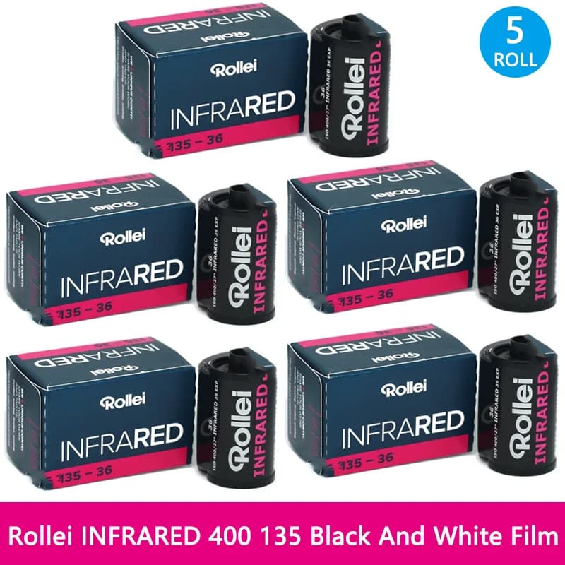1/3/5/6 rouleaux Original Rollei infrarouge 400 135 Film infrarouge noir et blanc photographie pour Kodak M35 (Date d'expiration: 2028)