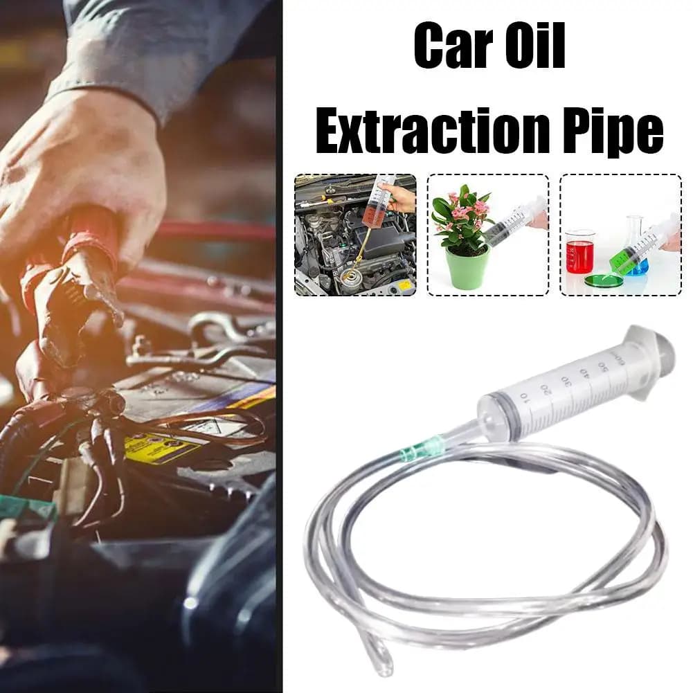 Seringue de 20/60/80 ml avec tube en caoutchouc de 1 mètre, outil d'aspiration de liquides industriels pour machines automobiles, pour machine de vidange d'huile différentielle M