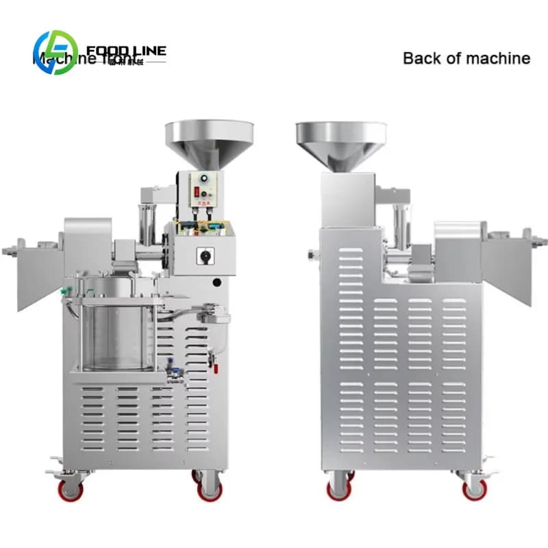 Presse à huile automatique pour graines de sésame et de tournesol, capacité commerciale 15-20 kg/h, pressage à chaud et à froid