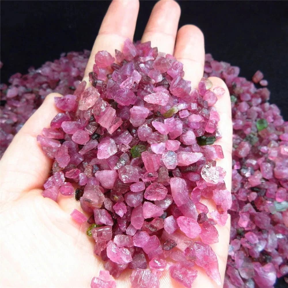 Pierres en vrac de Tourmaline rouge naturelle