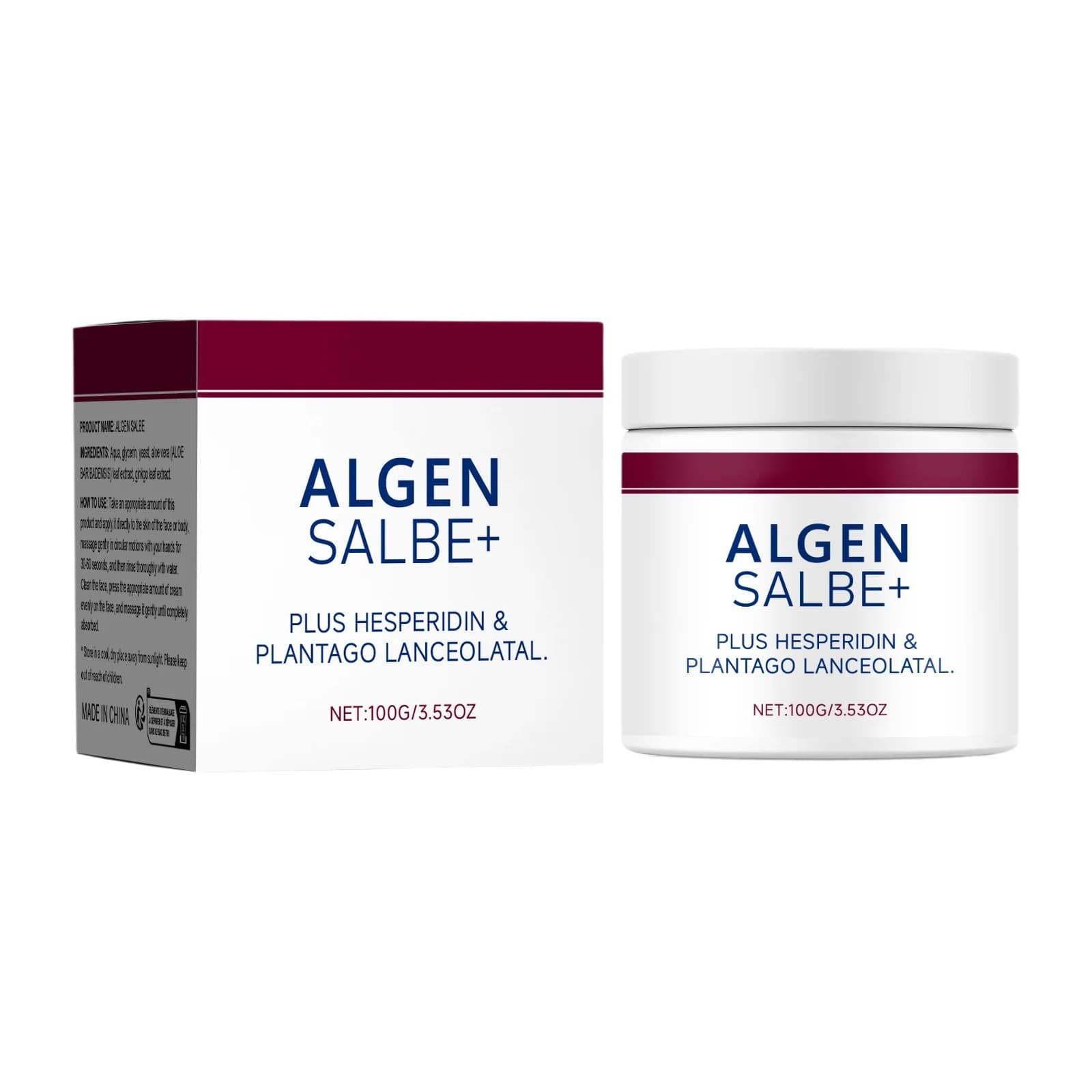 Crème Réparatrice Apaisante pour Veines 100g – Soulagement des Varices, des Gonflements et des Bosses Douloureuses des Jambes – Sans Étiquette – Couverture Externe Incluse