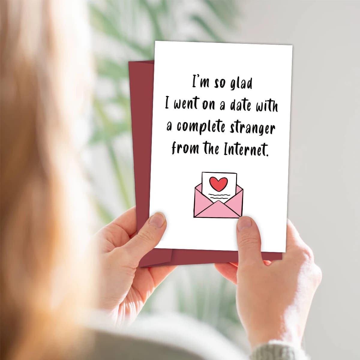 Carte de travailleurs romantiques, une date avec un étranger d'invitation, carte de rencontre en ligne amusante pour la journée de Léon, cartes de vministériels x d'anniversaire