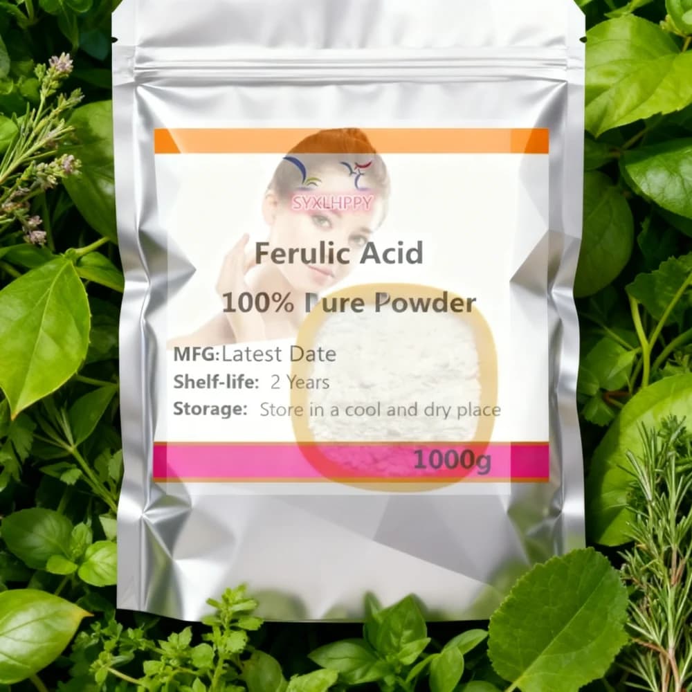 Poudre d'acide ferulique 500g-1000g, livraison rapide, extrait naturel de haute qualité, ingrédient antioxydant [Dernière Date]