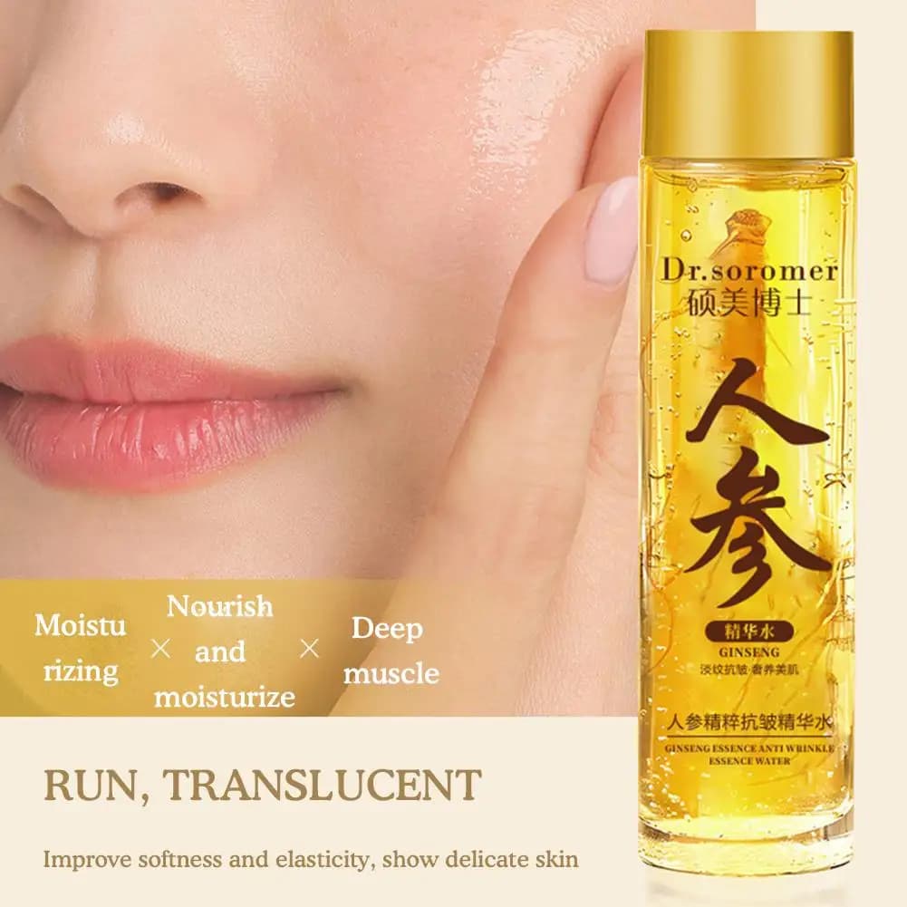 Sérum Anti-âge polypeptide au Ginseng, hydratant en profondeur, nourrissant, pour le visage, Toner au Ginseng, soins pour la peau pour femmes