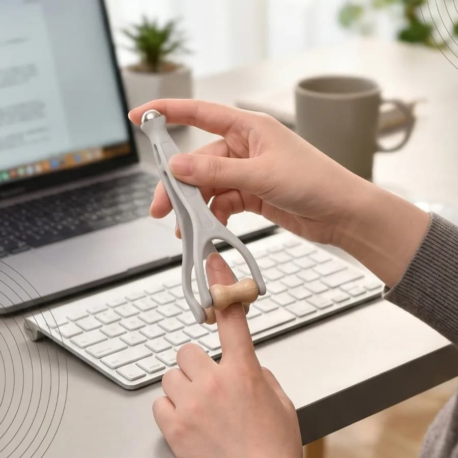 Rouleau de massage manuel pour les mains, masseur de doigts avec billes roulantes, double usage pour les mains et les articulations, indispensable à la maison, au bureau et en voyage