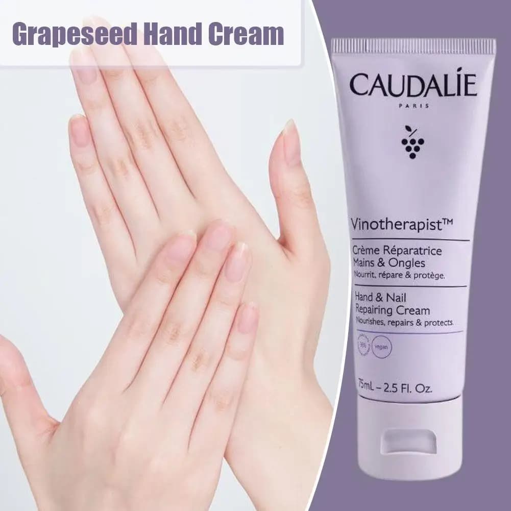 Caudalie – crème pour les mains aux graines coréennes, 75ml, hydrate, nourrit, éclaircit, améliore l'élasticité, adoucit, réduit la rugosité