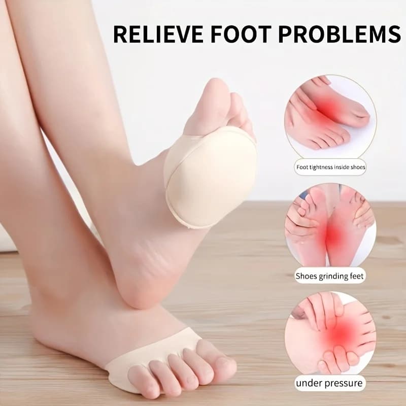 Coussinet de pied pour l'avant-pied à talons hauts, soutien métatarsien doux et Invisible, semelle intérieure antidérapante et anti-mousse, semelle intérieure confortable