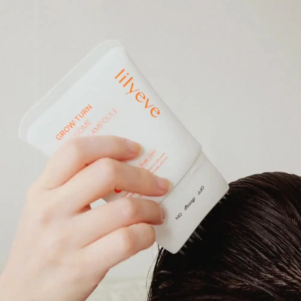 100ml Original Massage Brush Head Hair Care Serum Anti-hair Loss Nourishing Scalp Serum Lilyeve Grow:Turn Exosome Brush Ampoule