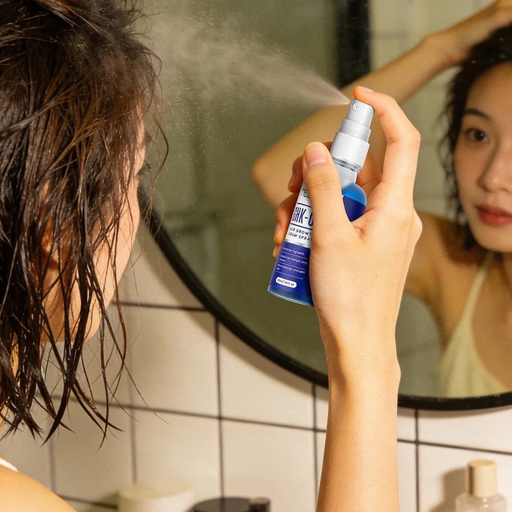 Sérum pour la croissance des cheveux, Spray ghk-cu, Peptide de cuivre, sérum pour cuir chevelu, améliore la force des cheveux, réduit la casse, renforce les racines, huile capillaire