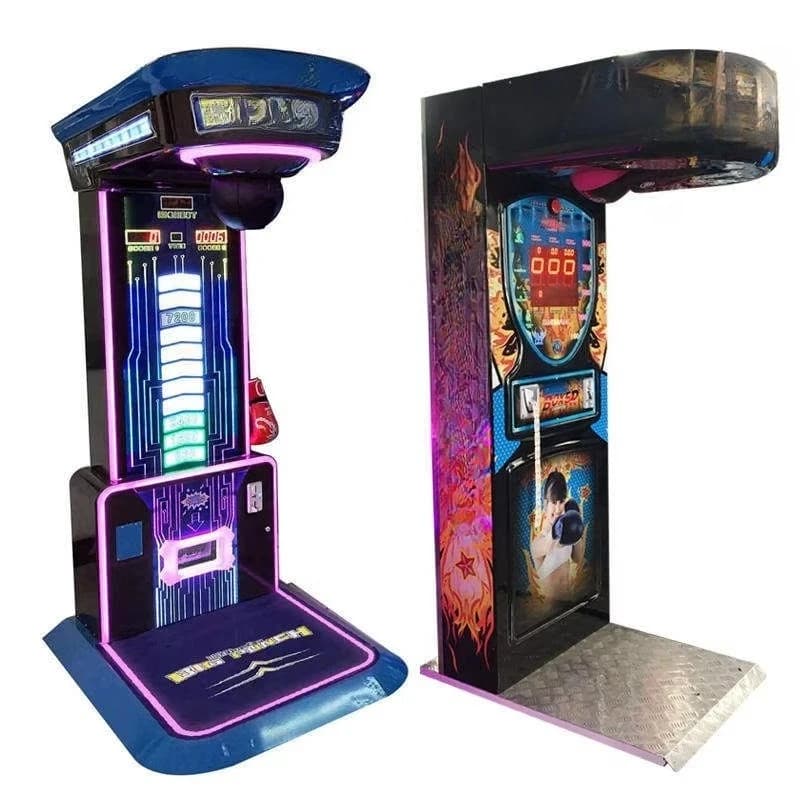 Machine d'arcade de boxe personnalisée à monnayeur avec code QR