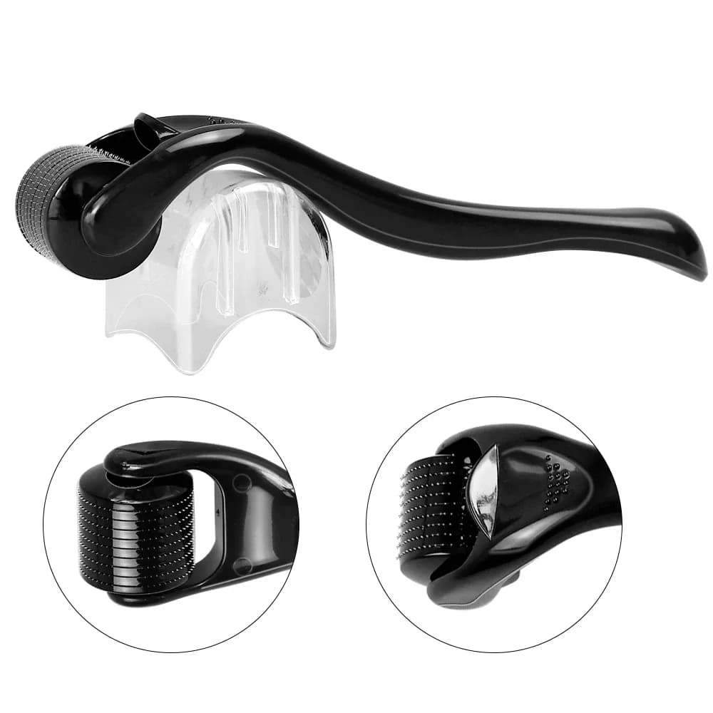 DRS 540 rouleau Derma en titane pour le visage pour la repousse des cheveux de la barbe Machine de soins de la peau du visage rouleau à micro-aiguilles noir outil de beauté