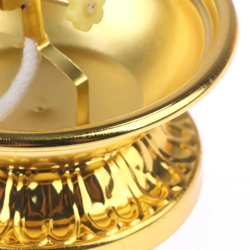 Lampe à pied en alliage antidérapant, support de lampe à beurre à jambes hautes, ornements de plat à huile réglables, salle de bouddha