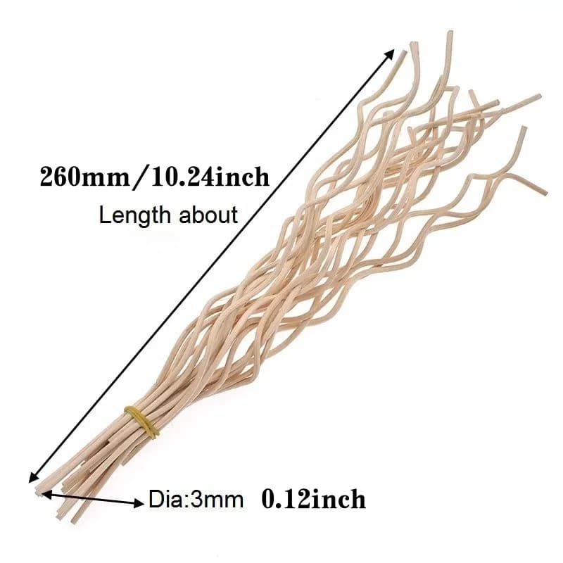 Bâtonnets en rotin pour diffuseur de parfum, 20/40 pièces, longs bâtonnets ondulés pour diffuseur d'arômes, distributeur d'huile pour décoration de la maison, parfum