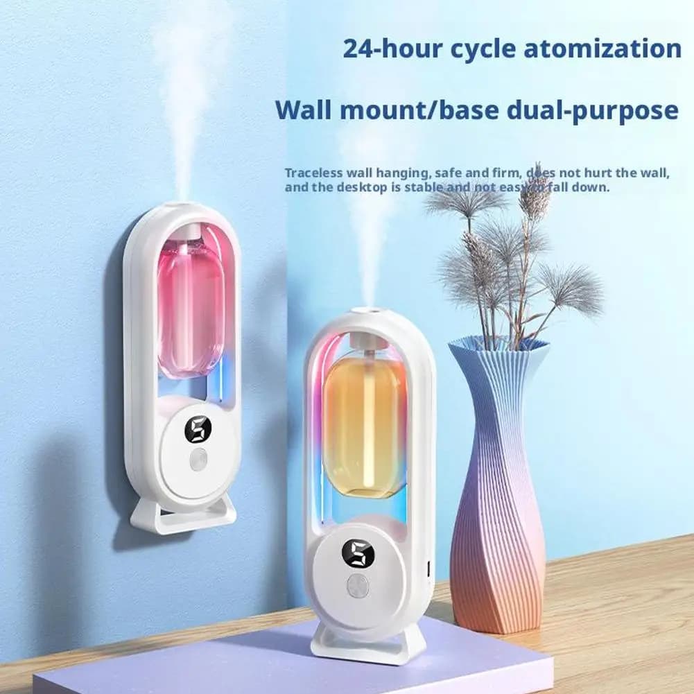Diffuseur de parfum automatique, diffuseur d'huile essentielle alimenté par USB avec pulvérisation et lumière, parfum de maison pour salon, chambre à coucher