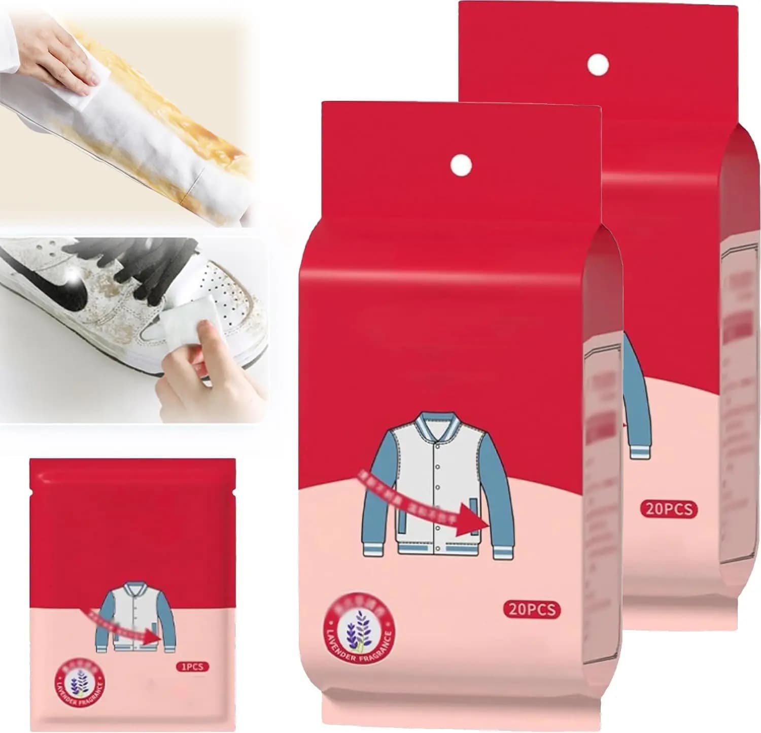 Lingettes humides jetables pour l'élimination des taches de vêtements