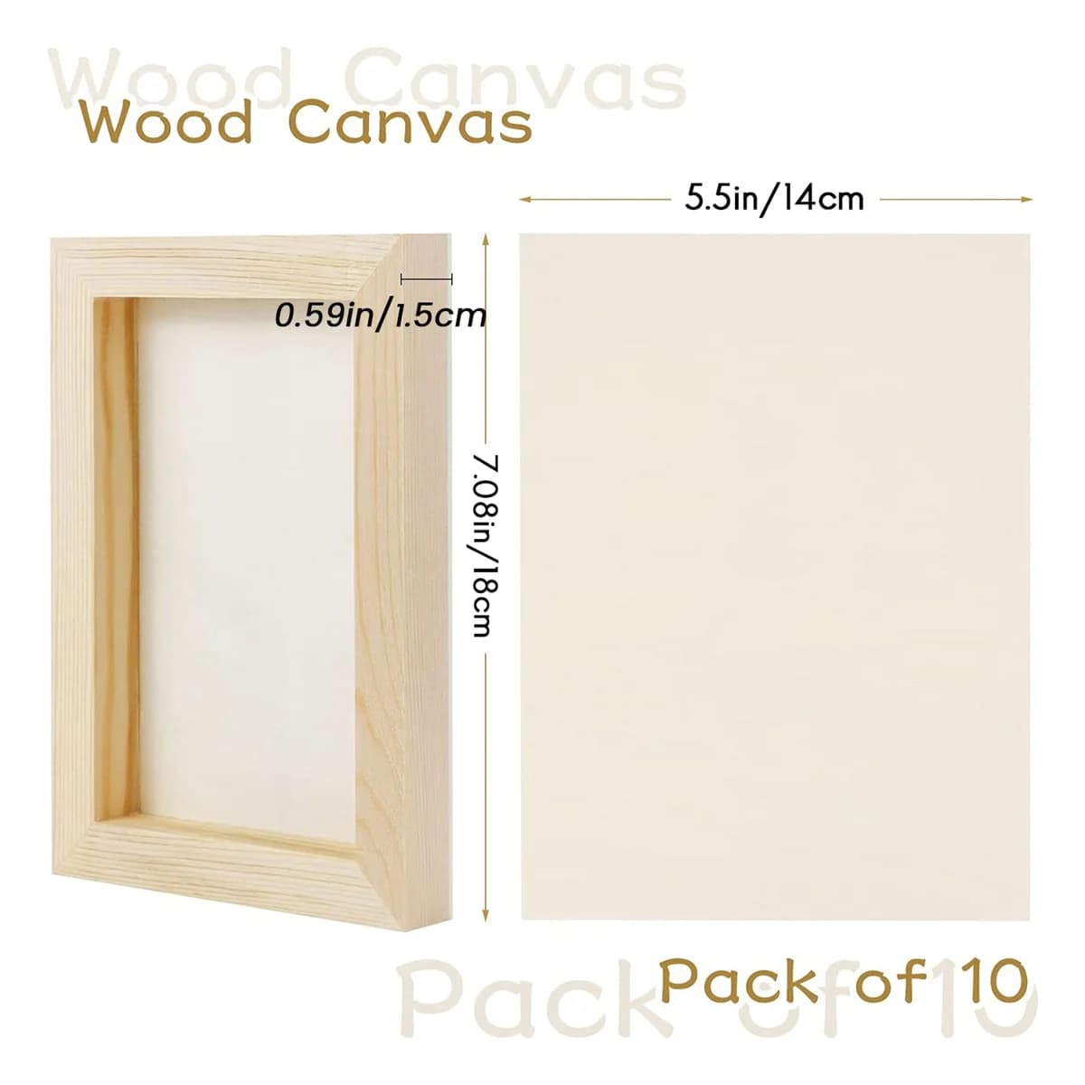 Panneaux de bois non finis, toile en bois pour peinture, arts, utilisation verseuse avec château, acrylique, 5.5x7 po, 10 pièces