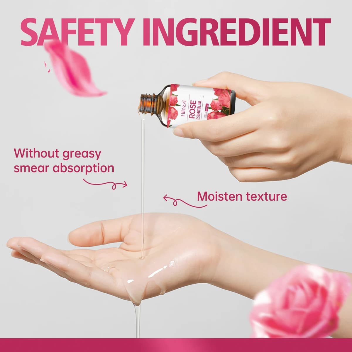 100 ml/60 ml/30 ml huile essentielle de rose soins de la peau parfum aromathérapie
