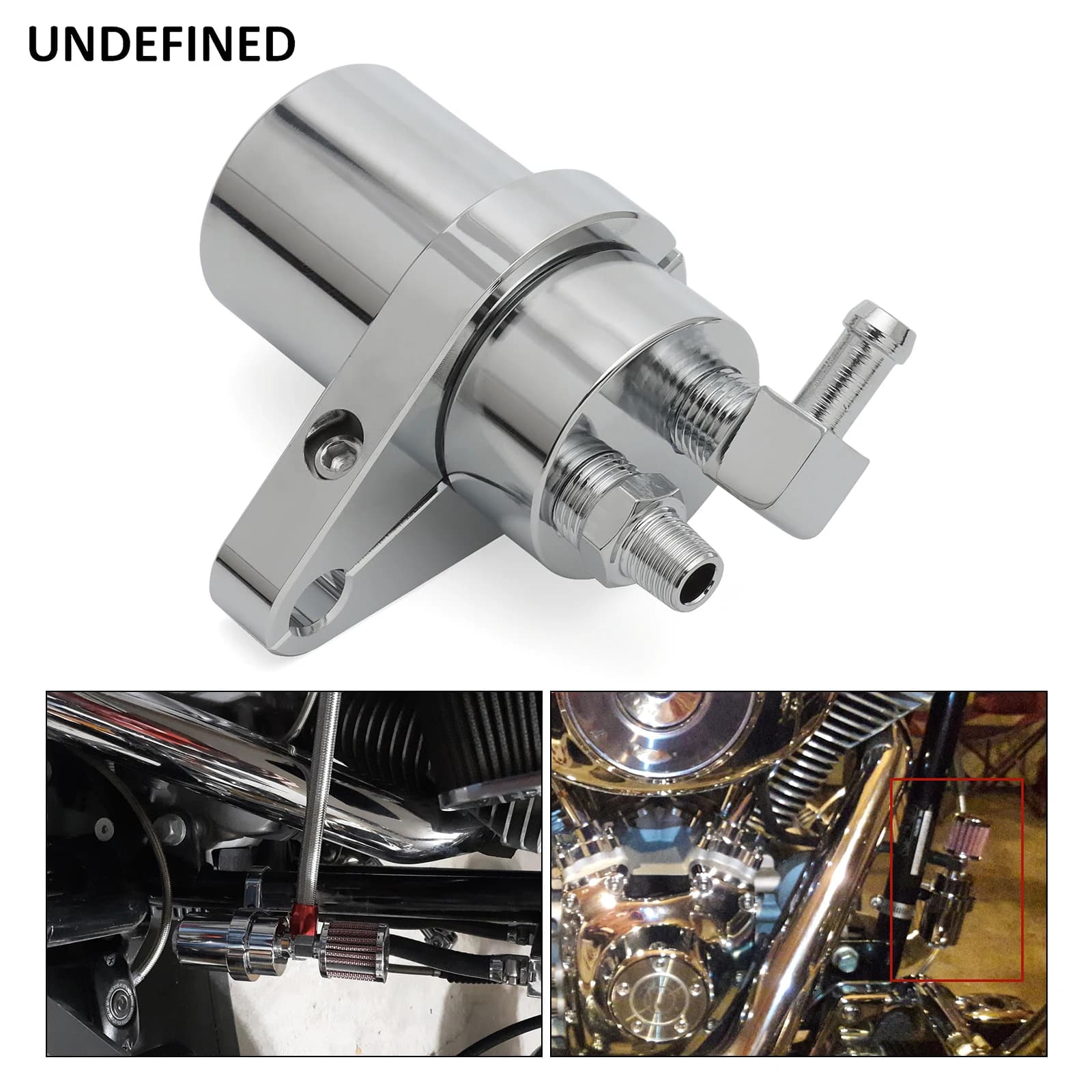 Collecteur de reniflard d'huile moteur de moto, pour Harley indien BMW modèles 40-0568 aluminium noir chromé