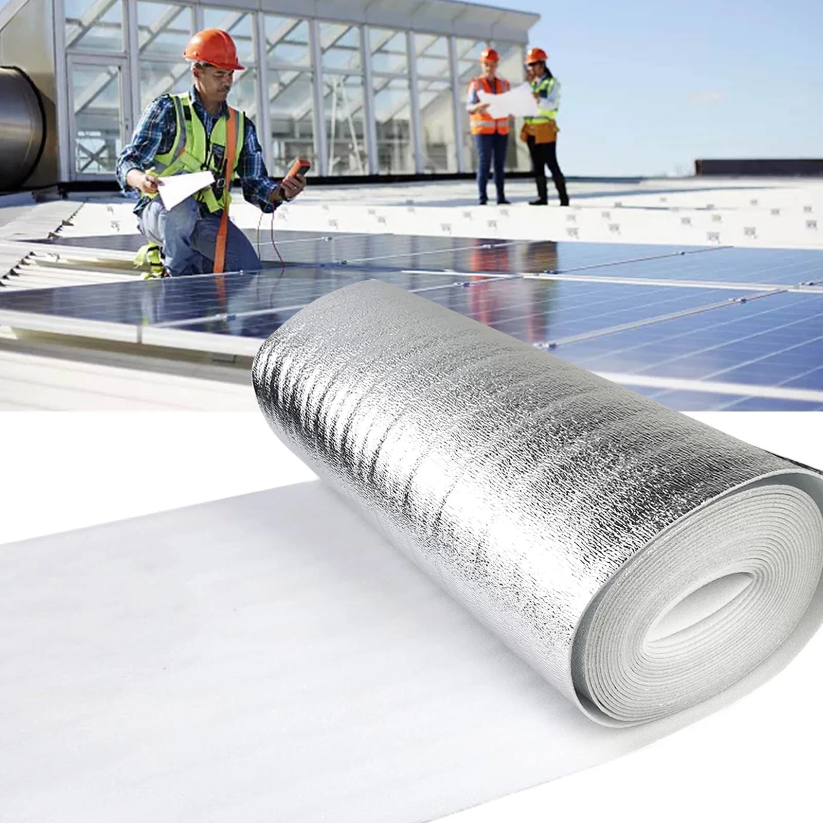 Feuille d'isolation thermique murale, 1 rouleau, feuilles d'aluminium réfléchissantes pour radiateur, Films d'isolation thermique, décoration de la maison