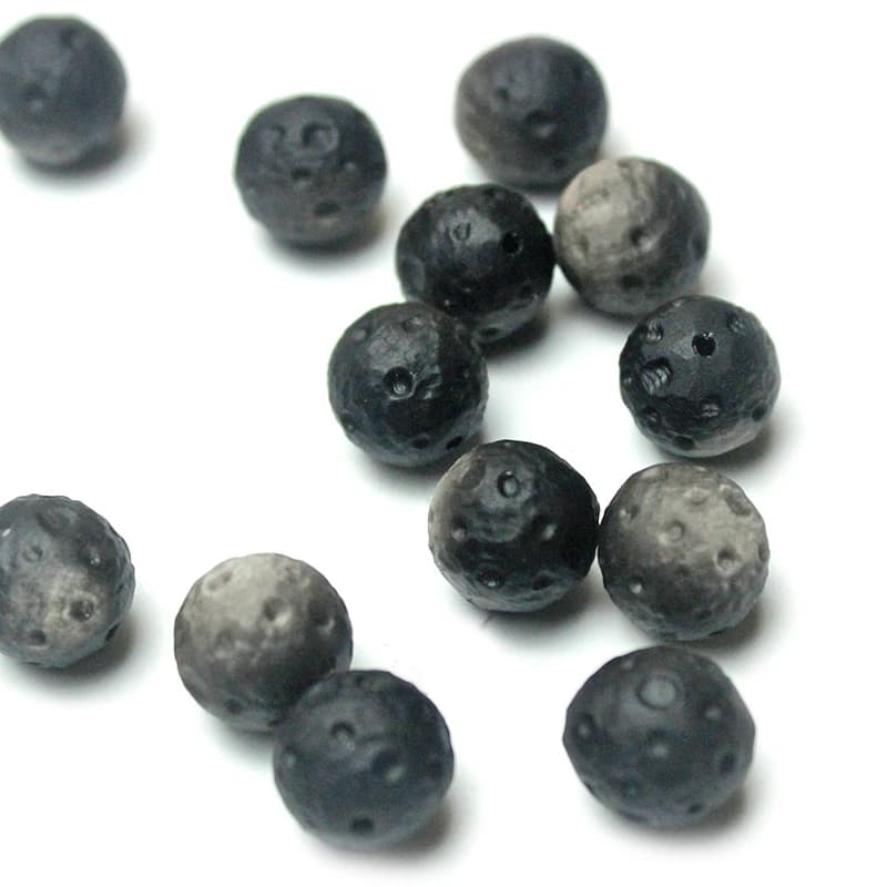 Argent obsidienne minerai brut naturel unique perles en vrac bricolage à la main mat givré météorite séparé par des perles