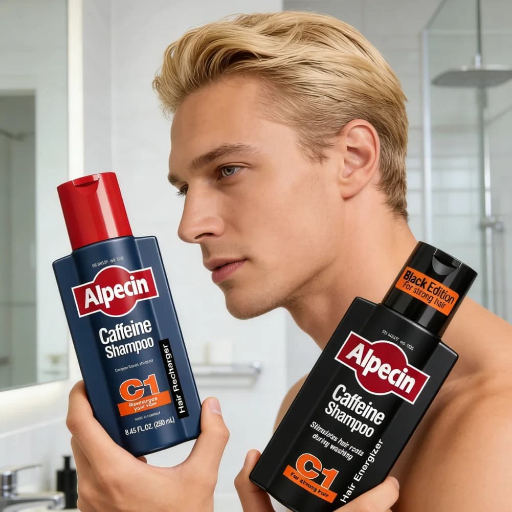 Shampoo pour hommes aux plantes naturelles et caféine, anti-chute de cheveux, anti-pelliculaire, apaisant le cuir chevelu, soin nourrissant, traitement capillaire