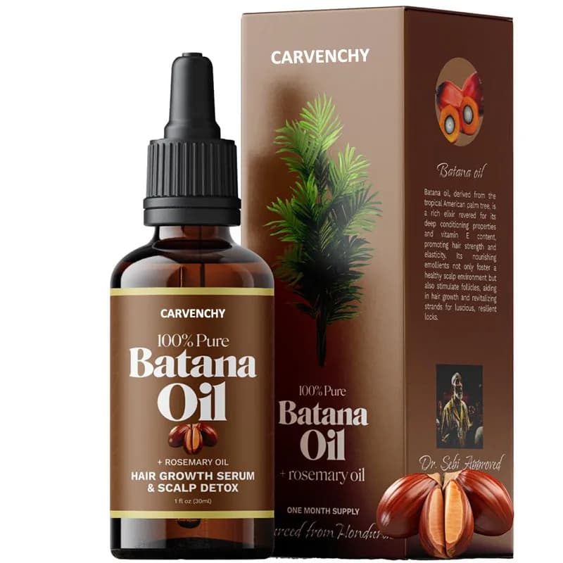 Huile de Batana pure, huile de Batana biologique, huile essentielle de romarin pour les soins capillaires, non collante