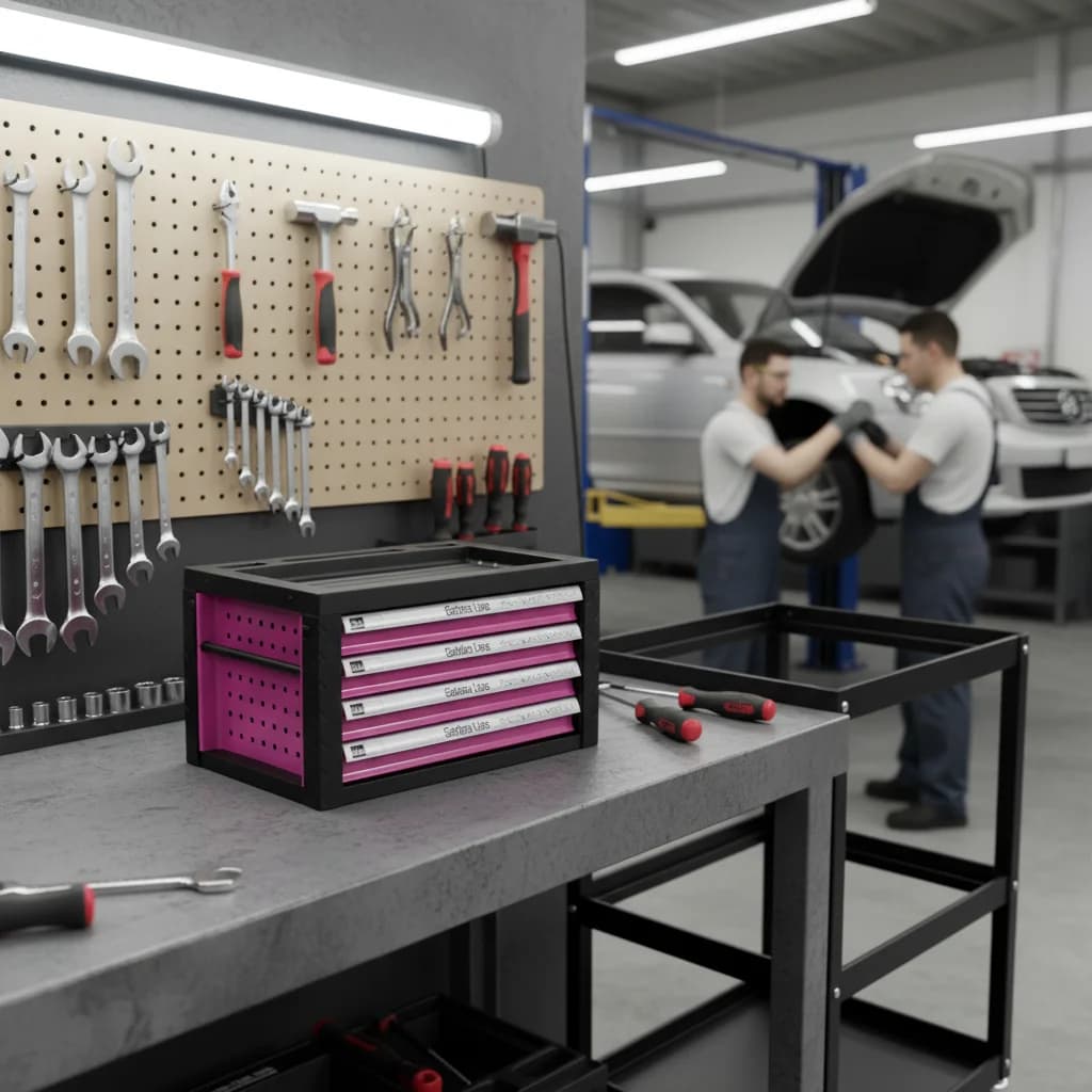Armoire à outils roulante à 4 tiroirs haute capacité |   Coffre à outils industriel et chariot de garage verrouillable pour le stockage d'outils de mécanicien intensifs