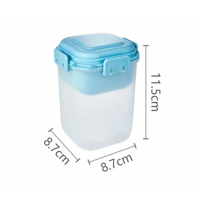 Récipient d'avoine de nuit Double couche 580ml, tasse de yaourt pour petit déjeuner, céréales, noix, avec cuillère, boîte à Bento Portable pour salade de fruits
