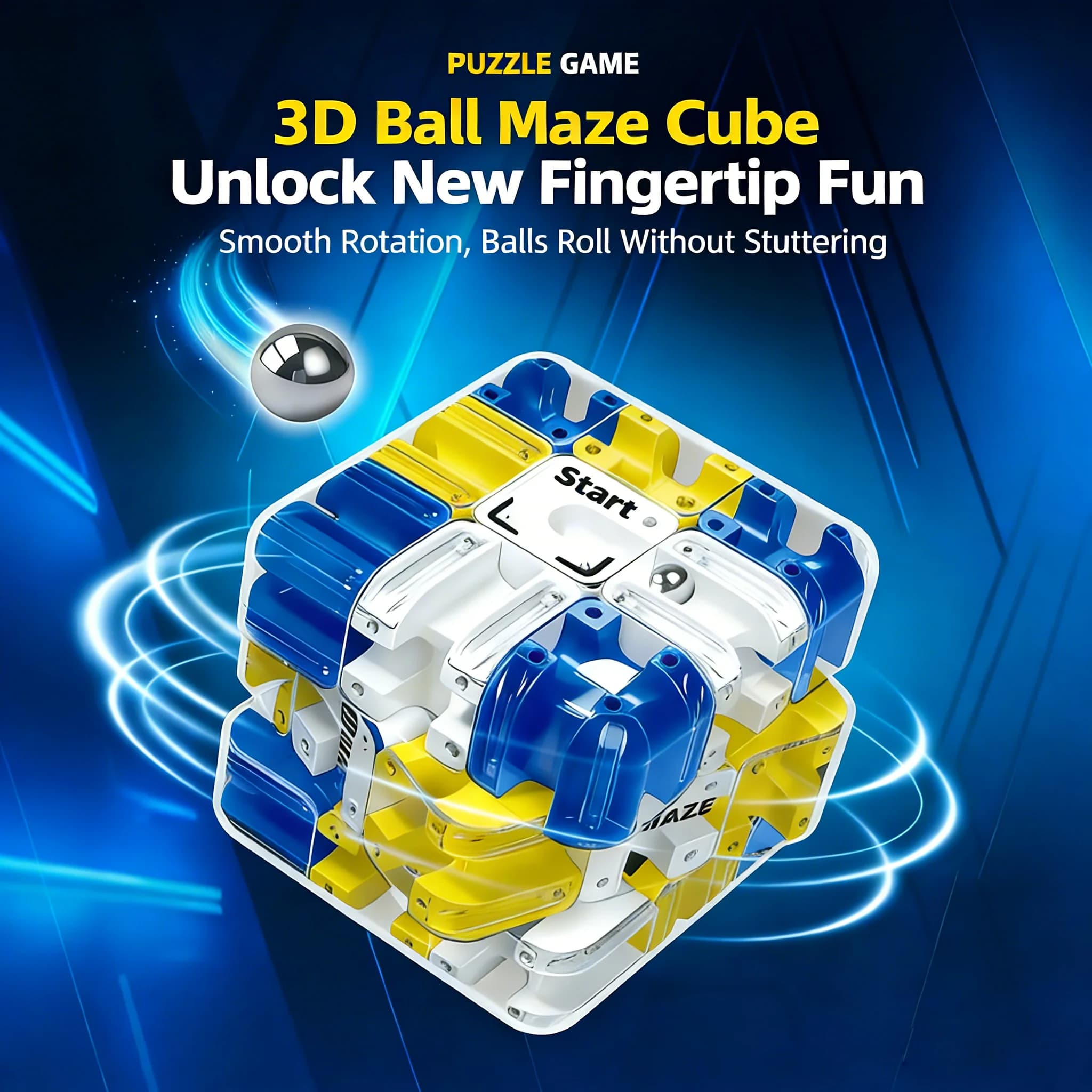 Cube magique roulant à billes 3D, labyrinthe pour enfants, jouet de fidélisation, pensée logique, soulagement du Stress, cadeau d'anniversaire éducatif