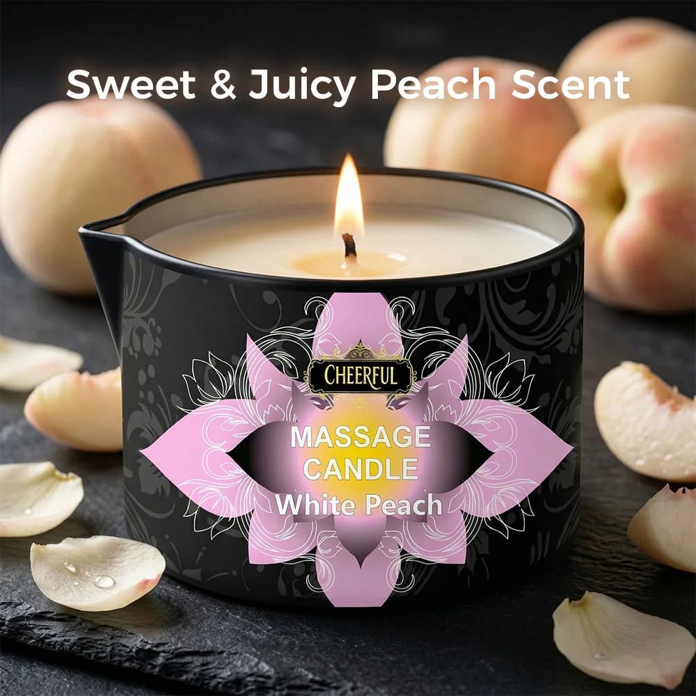 Bougie à l'huile de massage, bougie d'aromathérapie hydratante, bougie créative anti-brûlure en fer, un cadeau parfait pour la famille et les amis
