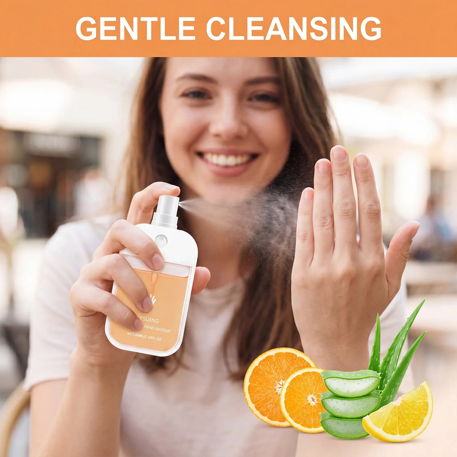 Spray désinfectant pour les mains portable, nettoyage doux, rafraîchissant, hydratant, séchage rapide, format voyage, mini brume lavante pour les mains, soin quotidien