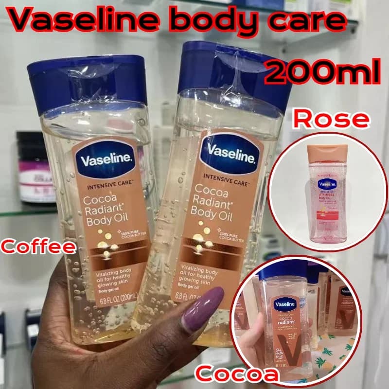 Huile corporelle à vaseline, éclaircit le teint, améliore la peau sèche et éclatée, nourrit et hydrate l'huile gel pour le corps, 200 ml
