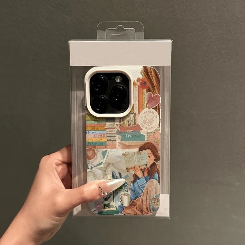Étui à motif Journal de Fille Liseuse pour Samsung Galaxy S26 S25 FE S24 Ultra S23 Plus S22 S21 A16 A15 A26 A36 A56 5G