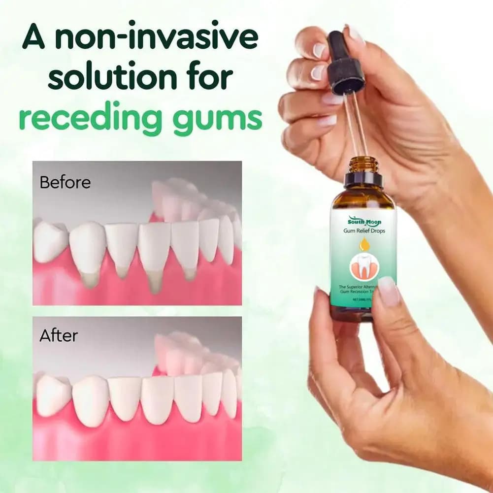 Gouttes réparatrices naturelles pour les gencives, améliorent la santé gingivale, soulagent l'inconfort buccal et renforcent les gencives lâches, produit de soins dentaires quotidiens