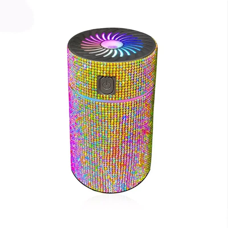 Humidificateur diffuseur de voiture en diamant de luxe avec lumière LED, purificateur d'air automatique, diffuseur d'aromathérapie, désodorisant, accessoires de voiture